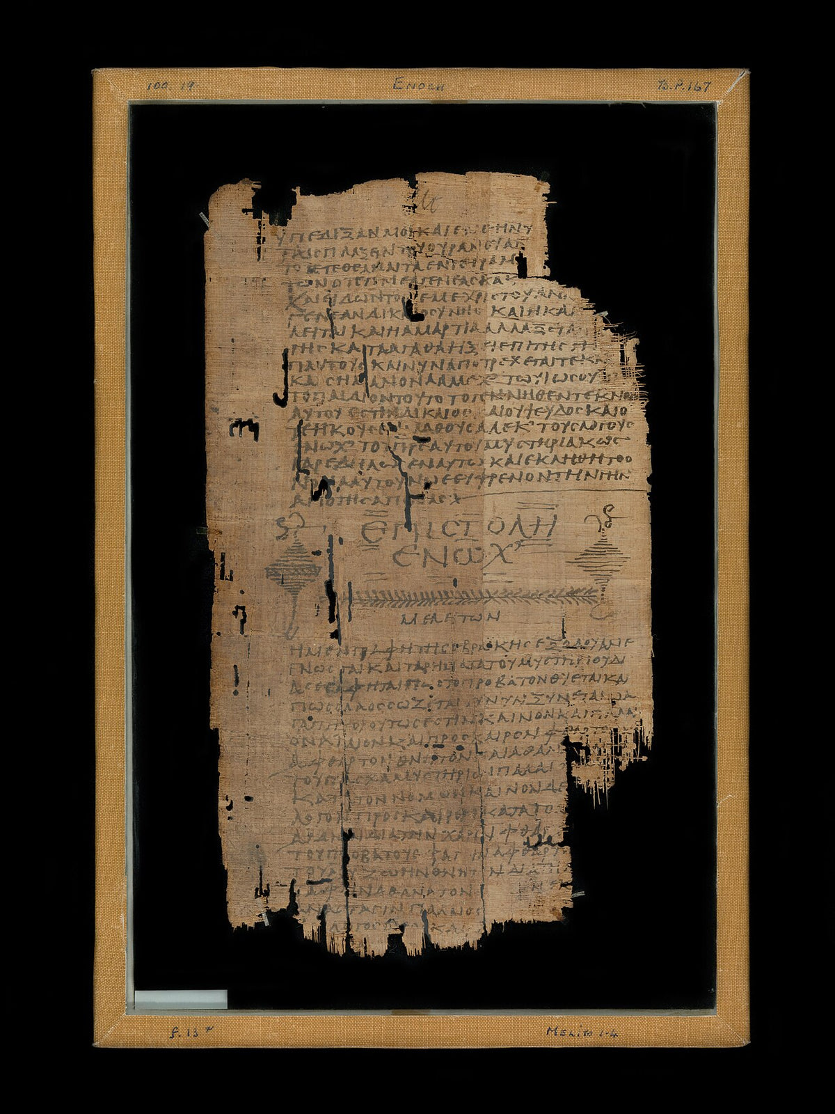 A papyrus leaf of the Book of Enoch, Chester Beatty XII