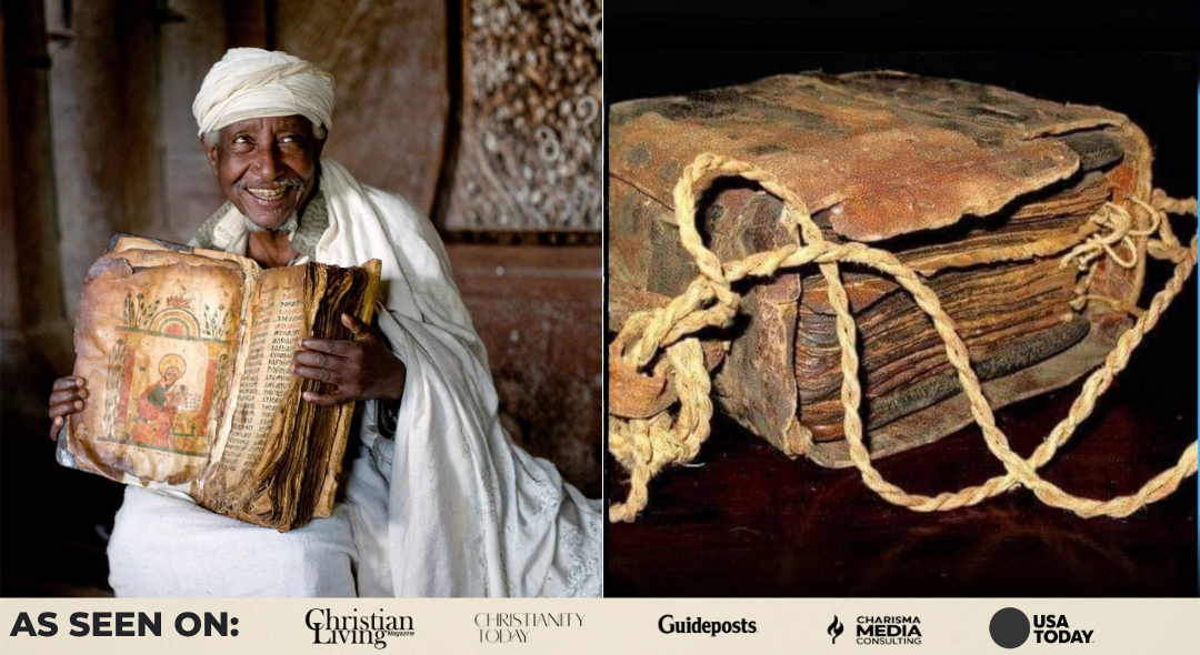 An ancient codex open by candlelight